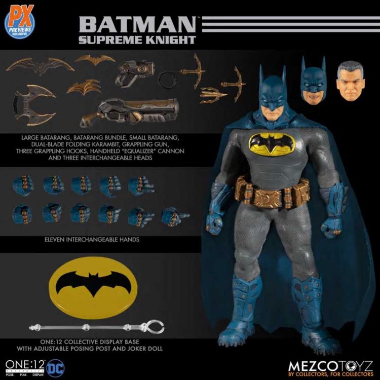 BATMAN: SUPREME KNIGHT - BLUE / GRAY VARIANT - PX EXCLUSIVE - One:12 Collective Action Figure - MEZCO
